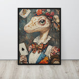 Elegant Dinosaur Framed Canvas